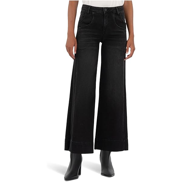 KUT from the Kloth Women's Meg High Rise Fab Ab Wide Leg Wide Hem